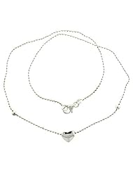 Sterling Silver Necklace with a Heart Slide 17"