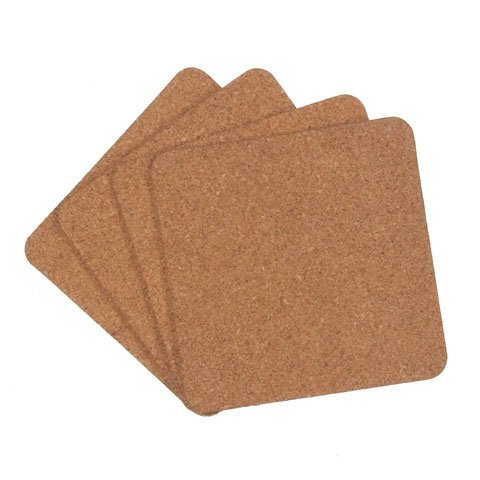 Bulk Buy: Darice DIY Crafts Cork Coaster Set Square 3.92 inches 4 pieces (12-Pack) 4167-057