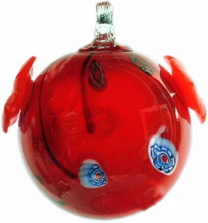 Bird Brain Red Batik Hummingbird Feeder