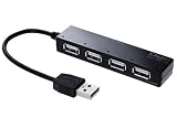 Digio2 4�|�[�gUSB2.0�n�u �o�X�p���[ �u���b�N USB�R�l�N�^�𔲂����������Ŏ茳��ON�EOFF�Ɨ��X�C�b�`�t UH-2254BK