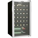 35 Bottle Wine Cooler,Reversible Door,Tempered Glass Door,Worktop