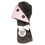 Trend Lab Receiving Blanket in Brown Velour on One Side/Maya Dot Reverse