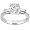 1.01 CT TW Braided Prongs Setting Diamond Engagement Ring in 18k White Gold - Size 3.5