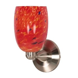 Nuvo Lighting 60 706 Halogen Wall Fixture 1-Light with Molten Lava Brandy Shade by Nuvo