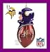MINNESOTA VIKINGS FOOTBALL PLAYER CHRISTMAS ORNAMENT NW