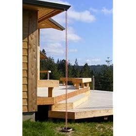 Copper Box-weave Rain Chain, 8 Ft 6 In by 