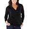 Merona&reg; Women's Shawl Fleece Collar Top - Black
