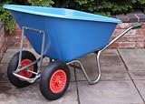 from UK-Gardens 240 Litre Quality Large Wheelbarrow With 2 Twin Wheels for Heavy Duty Garden Use - Blue