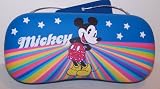 Disney's mickey Eye Glasses Protector Case 6 1/2" By 3" in Color blue with Picture of mickey in Front of Case