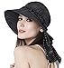 Supergirl Women's Cotton Sun Hats Spring Summer Topee UPF 50+ Floppy Beach Hats