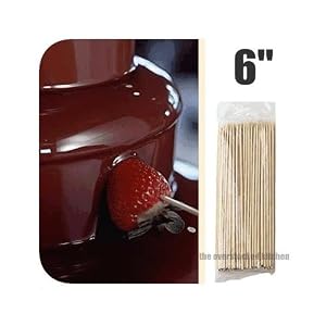 1,200 NEW 6 CHOCOLATE FOUNTAINS KEBAB KABOB BAMBOO SKEWERS. by 