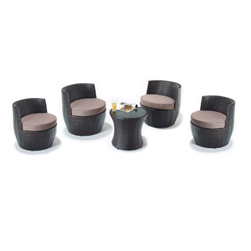 Rattan Garden Furniture Set with 4 Chairs and 2 Tables - Fully Assembled top Garden Furniture product Rattan Garden Furniture Set with 4 Chairs and 2 Tables - Fully Assembled picture