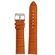 Watch Band Orange Genuine Leather Crocodile Grain 16 millimeter Tech Swiss