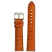 Watch Band Orange Genuine Leather Crocodile Grain 18 millimeter Tech Swiss