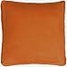 Pillow Decor - 16x16 Box Edge Royal Suede Burnt Orange Decorative Throw Pillow