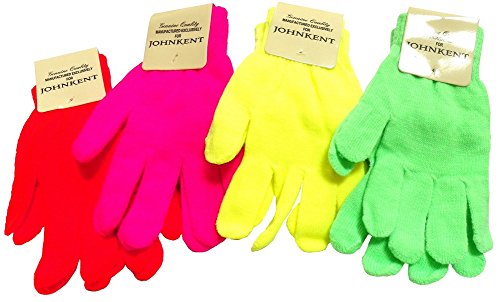 Neon Knit Magic Gloves - 4 pack