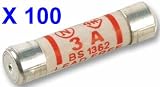 3 Amp Mains Plug Fuses (Bulk Pack of 100, equivalent to £0.09 each) (Product Code: 43297 )