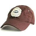 New York Jets Tattered Patch Slouch Fit Baseball Hat - Washed Chocolate Brown