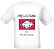 ARKANSAS - THE NATURAL STATE - FLAG - State-series - White T-shirt