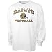 Reebok New Orleans Saints White Stacked Helmet Long Sleeve T-shirt