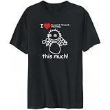 T-Shirt Mens Black  I LOVE YOU Board Track Racing  Sports