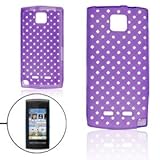 Protective Soft Plastic Weave Style Cover Purple for Nokia 5250
