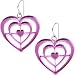 Pink Hollow Heart Lucite Earrings