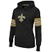 New Orleans Saints  Gameday Heroes Long Sleeve Pullover Slub Fleece Hoodie,Black/Harvest Gold/White,X-Large