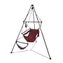 Hammaka Hammock Chair 4029-HMKA with Aluminum Dowels and Tripod Stand, Burgundy