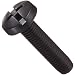 Black Nylon 6/6 Machine Screw, Binding Head, Combination Phillips-Slotted Drive