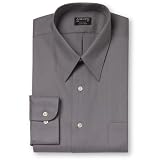 Arrow Wrinkle Free Fitted Herringbone Textured Dress Shirt- Point Collar