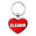 Graphics and More Metal Keychain Key Chain Ring I Love Heart Names Female E Eabh - Eleanor