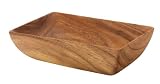 Pacific Merchants Acaciaware 12.5- by 7.25- by 3-Inch Acacia Wood Rectangle Serving / Salad Bowl