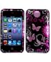 Premium Design Hard Crystal Case Cover for Apple iPod Touch 4G, 4th Generation, 4th Gen - Pink Butterfly Print