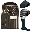 4 PC BONUS PACK: Mens Eterno Italy Dress Shirt & Neck Tie Set + bonus gifts! You will receive the following Eterno products: one dress shirt, 2 neck ties and one pair of dress socks.