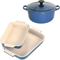 Le Creuset 3 Piece Set, Blue