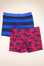 2 Pack - Stripe & Shark Swim Shorts