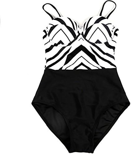 Polovi Women Bathing Suit Retro Vintage High Waist Swimsuit Bikini Black