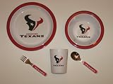 HOUSTON TEXANS Team Logo 5 Piece Baby Child Dinner Set ( Sipping cup, Plate, Bowl, Fork,... by Duckhouse