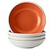 Rachael Ray Dinnerware Rise 4-Piece Stoneware Fruit Bowl Set, Orange