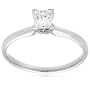 14k White or Yellow Gold Princess Cut Solitaire Diamond Engagement Ring (1/2 ct, H-I Color,  SI2-I1 Clarity)