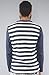 VGB The St. Tropez Henley in Navy Stripe,Tops for Men, Medium,Navy