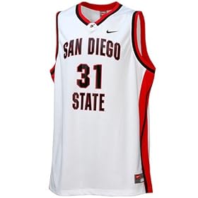 Nike San Diego State Aztecs #31 White Replica Basketball Jersey