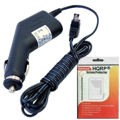 HQRP Car Charger Adapter Cigarette Lighter compatible with JVC GZ-MG331 GZ-MG331E GZ-MG335 GZ-MG335H Camcorder plus HQRP LCD Screen Protector