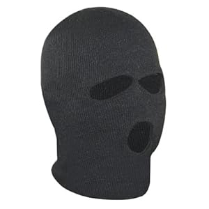 TRIXES Black Balaclava SAS Style 3 Hole Mask Neck Warmer Paintball Fishing