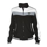 Oakland Raiders Women's Dazzle Script Black Full-Zip Track Jacket