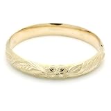 14K Yellow Gold 11mm Diamond Cut Flower 2.5 Diameter Adjustable Bangle Bracelets 41rfh1k8MyL. SL160 14K Yellow Gold 11mm Diamond Cut Flower 2.5 Diameter Adjustable Bangle Bracelets