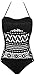 Surenow Women's Crochet Retro Hollow Out Bathing Suit One Piece Bikini