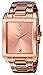 GUESS Men's U0102G2 Rose Gold-Tone Rectangular Diamond Accent Watch