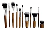 DragonPad 11 Pcs Makeup Brush Set Kabuki Powder Foundation blusher Cosmetic Bamboo Handle